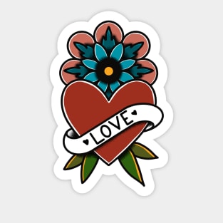 LOVE American traditional tattoo design Sticker